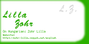 lilla zohr business card